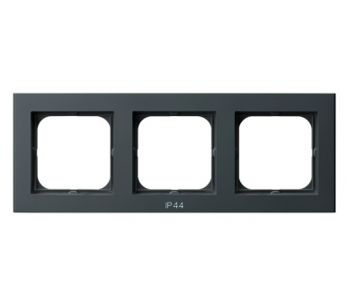 Ramka potrójna do łączników IP-44 Szary grafit Ospel Sonata