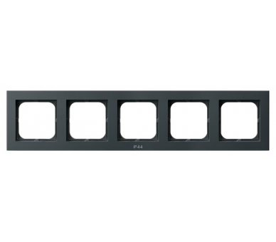 Ramka pięciokrotna do łączników IP-44 Szary grafit Ospel Sonata