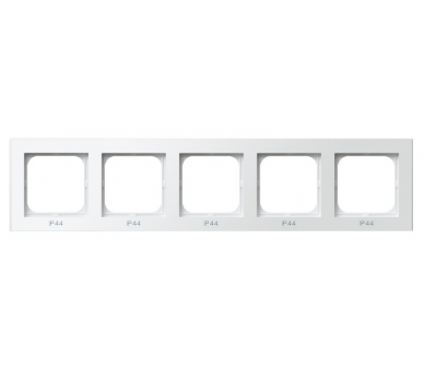 Ramka pięciokrotna do łączników IP-44 Biały mat Ospel Sonata