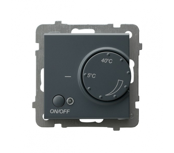Regulator temperatury z czujnikiem napowietrznym Szary grafit Ospel Sonata