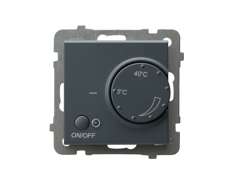 Regulator temperatury z czujnikiem napowietrznym Szary grafit Ospel Sonata