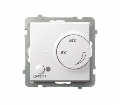 Regulator temperatury z czujnikiem napowietrznym Biały mat Ospel Sonata