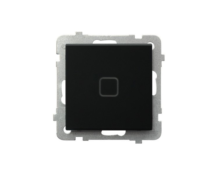 Łącznik dotykowy schodowy/krzyżowy z podświetleniem Czarne szkło szronione Ospel Sonata touch