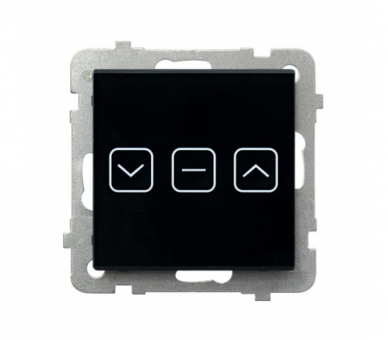 Łącznik dotykowy żaluzjowy z podświetleniem Czarne szkło Ospel Sonata