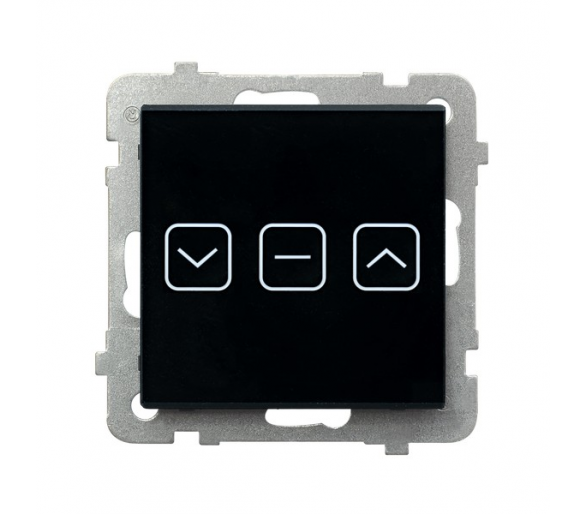 Łącznik dotykowy żaluzjowy z podświetleniem Czarne szkło Ospel Sonata