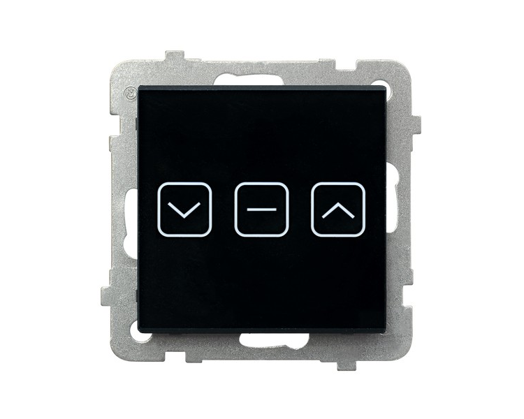 Łącznik dotykowy żaluzjowy z podświetleniem Czarne szkło Ospel Sonata