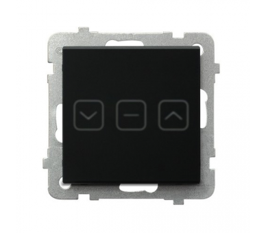 Łącznik dotykowy żaluzjowy z podświetleniem Czarne szkło szronione Ospel Sonata