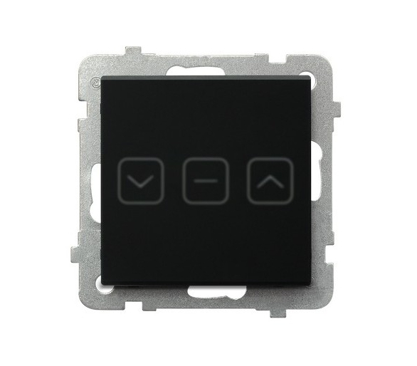 Łącznik dotykowy żaluzjowy z podświetleniem Czarne szkło szronione Ospel Sonata