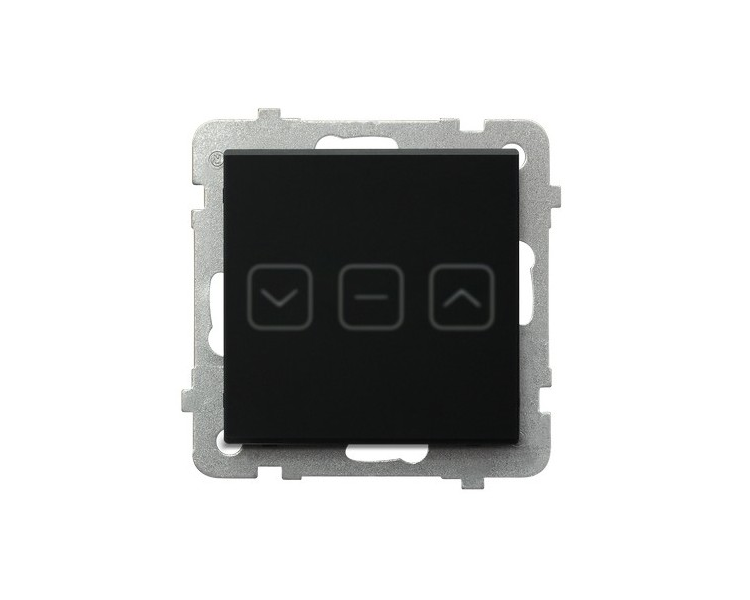 Łącznik dotykowy żaluzjowy z podświetleniem Czarne szkło szronione Ospel Sonata