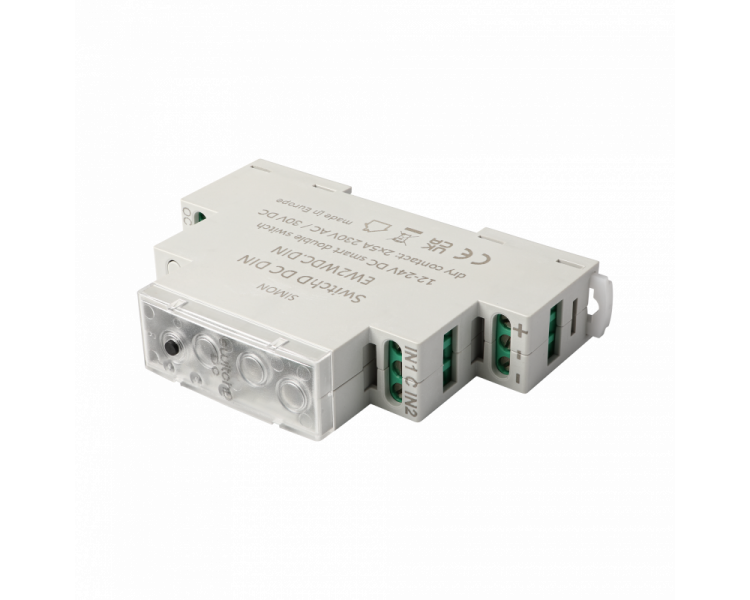 BleBox DIN, na szynę, Sterownik podwójny z wbudowanym pomiarem energii, sterowany smartfonem Wi-Fi - switchBoxD DIN, 2x5A, Simon GO EW2WDC.DIN