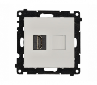 Gniazdo HDMI pojedyncze, moduł, jasnoszary mat, HDMI 2.1 Simon 55 TGHDMI121.01/114