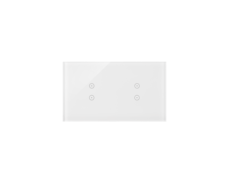 Panel dotykowy 2 moduły 2 pola dotykowe pionowe, 2 pola dotykowe pionowe, biała perła DSTR233/70