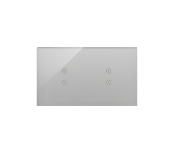 Panel dotykowy 2 moduły 2 pola dotykowe pionowe, 2 pola dotykowe pionowe, srebrna mgła DSTR233/71