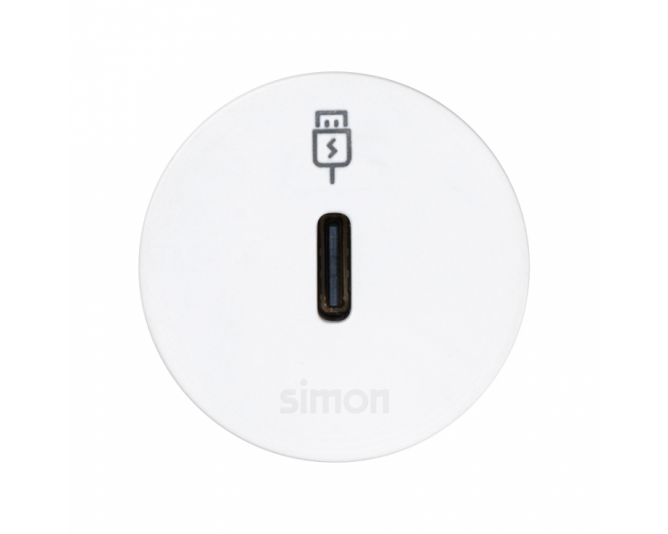 Meblowy port USB-C DATA ze stacją dokującą 1x HDMI + LAN + 3x USB-A w zestawie, IP20, biały, Wym. montażowe: Ø17mm Simon 400, Flash 30 43204303-030
