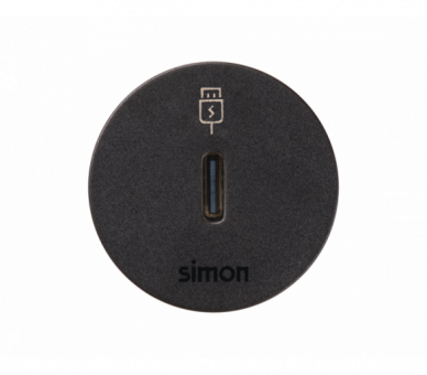 Meblowy port USB-C DATA ze stacją dokującą 1x HDMI + LAN + 3x USB-A w zestawie, IP20, czarny, Wym. montażowe: Ø17mm Simon 400, Flash 30 43204303-038
