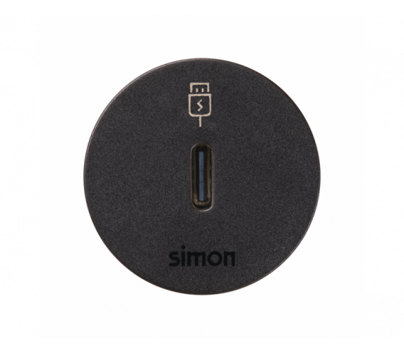 Meblowy port USB-C DATA ze stacją dokującą 1x HDMI + LAN + 3x USB-A w zestawie, IP20, czarny, Wym. montażowe: Ø17mm Simon 400, Flash 30 43204303-038