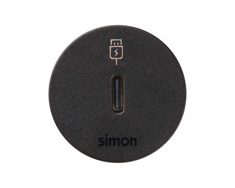 Meblowy port USB-C DATA ze stacją dokującą 1x HDMI + LAN + 3x USB-A w zestawie, IP20, czarny, Wym. montażowe: Ø17mm Simon 400, Flash 30 43204303-038