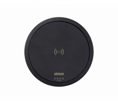 Meblowa ładowarka indukcyjna, 240V, czarny, Moc ładowania: 15W Simon 400, Flash 90 43390003-038