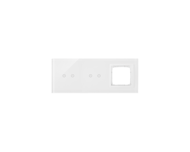 Panel dotykowy 3 moduły 2 pola dotykowe poziome, 2 pola dotykowe poziome, otwór na osprzęt Simon 54, biała perła DSTR3220/70