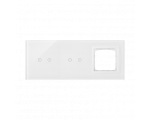 Panel dotykowy 3 moduły 2 pola dotykowe poziome, 2 pola dotykowe poziome, otwór na osprzęt Simon 54, biała perła DSTR3220/70