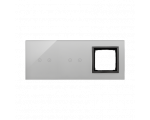 Panel dotykowy 3 moduły 2 pola dotykowe poziome, 2 pola dotykowe poziome, otwór na osprzęt Simon 54, burzowa chmura DSTR3220/72
