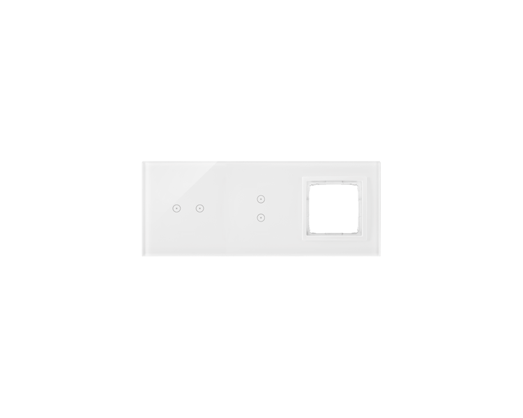 Panel dotykowy 3 moduły 2 pola dotykowe poziome, 2 pola dotykowe pionowe, otwór na osprzęt Simon 54, biała perła DSTR3230/70