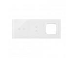 Panel dotykowy 3 moduły 2 pola dotykowe poziome, 2 pola dotykowe pionowe, otwór na osprzęt Simon 54, biała perła DSTR3230/70