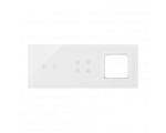 Panel dotykowy 3 moduły 2 pola dotykowe poziome, 4 pola dotykowe, otwór na osprzęt Simon 54, biała perła DSTR3240/70