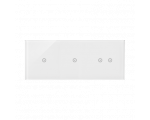 Panel dotykowy 3 moduły 1 pole dotykowe, 1 pole dotykowe, 2 pola dotykowe poziome, biała perła DSTR3112/70