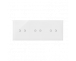 Panel dotykowy 3 moduły 2 pola dotykowe poziome, 2 pola dotykowe poziome, 2 pola dotykowe poziome, biała perła DSTR3222/70