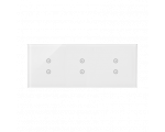 Panel dotykowy 3 moduły 2 pola dotykowe pionowe, 2 pola dotykowe pionowe, 2 pola dotykowe pionowe, biała perła DSTR3333/70