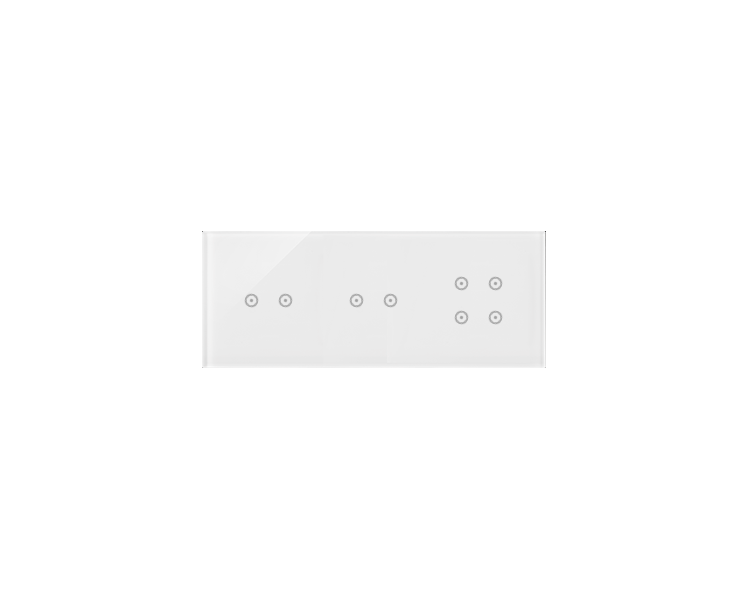 Panel dotykowy 3 moduły 2 pola dotykowe poziome, 2 pola dotykowe poziome, 4 pola dotykowe, biała perła DSTR3224/70