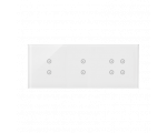 Panel dotykowy 3 moduły 2 pola dotykowe pionowe, 2 pola dotykowe pionowe, 4 pola dotykowe, biała perła DSTR3334/70