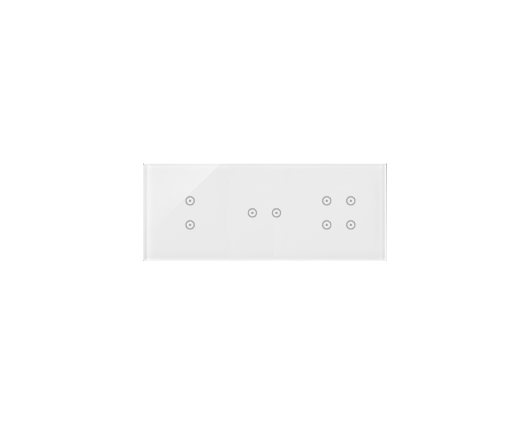 Panel dotykowy 3 moduły 2 pola dotykowe pionowe, 2 pola dotykowe poziome, 4 pola dotykowe, biała perła DSTR3324/70