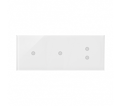 Panel dotykowy 3 moduły 1 pole dotykowe, 1 pole dotykowe, 2 pola dotykowe pionowe, biała perła DSTR3113/70
