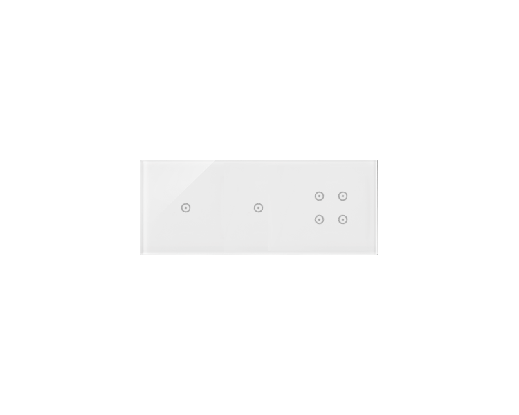 Panel dotykowy 3 moduły 1 pole dotykowe, 1 pole dotykowe, 4 pola dotykowe, biała perła DSTR3114/70