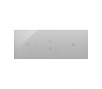 Panel dotykowy 3 moduły 1 pole dotykowe, 2 pola dotykowe pionowe, 1 pole dotykowe, srebrna mgła DSTR3131/71