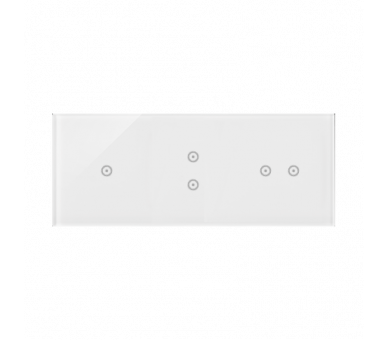 Panel dotykowy 3 moduły 1 pole dotykowe, 2 pola dotykowe pionowe, 2 pola dotykowe poziome, biała perła DSTR3132/70