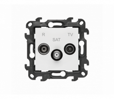 Gniazdo antenowe R-TV-SAT końcowe/zakończeniowe, (moduł), Simon 24, IP20/IP44, biały Simon 24 NASK.01/11