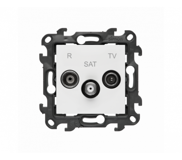 Gniazdo antenowe R-TV-SAT końcowe/zakończeniowe, (moduł), Simon 24, IP20/IP44, biały Simon 24 NASK.01/11