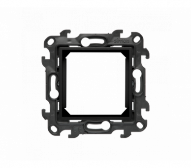 Adapter (przejściówka) na osprzęt standardu 45×45 mm, (moduł), Simon 24, IP20, czarny mat Simon 24 NA45.01/49