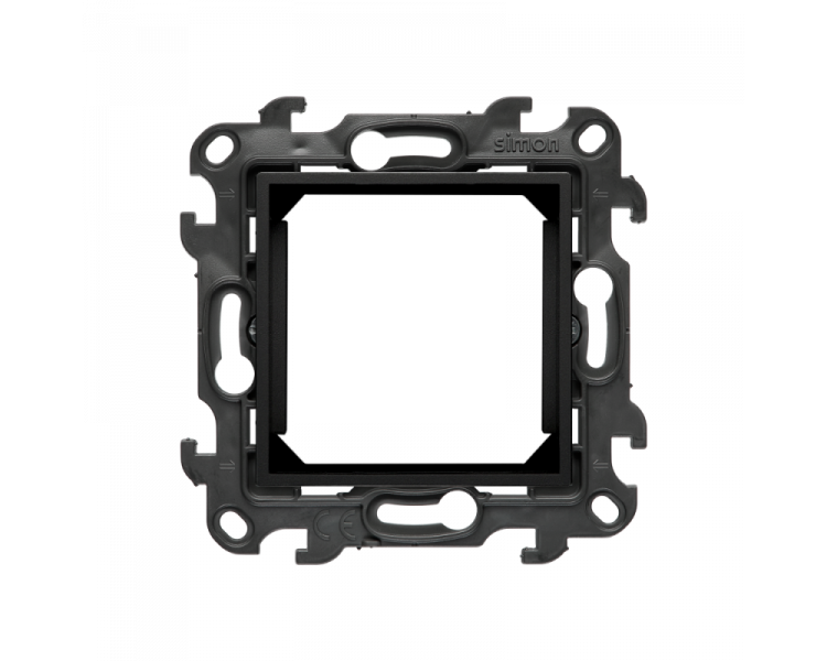 Adapter (przejściówka) na osprzęt standardu 45×45 mm, (moduł), Simon 24, IP20, czarny mat Simon 24 NA45.01/49