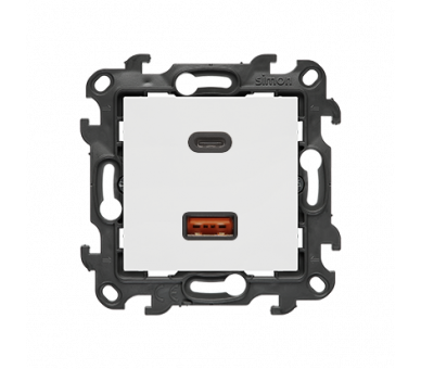 Ładowarka USB podwójna, (moduł), Simon 24, IP20, biały, 30W Simon 24 NEC2CAQ.01/11