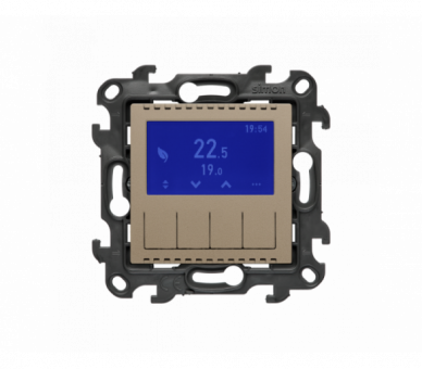 Termostat programowalny z wyświetlaczem [Wi-Fi], (moduł), Simon 24, 16 A 3600 W AC1 , 2A 450VA AC3, IP20, 16A, szampański mat Simon 24 NETD1A.01/34