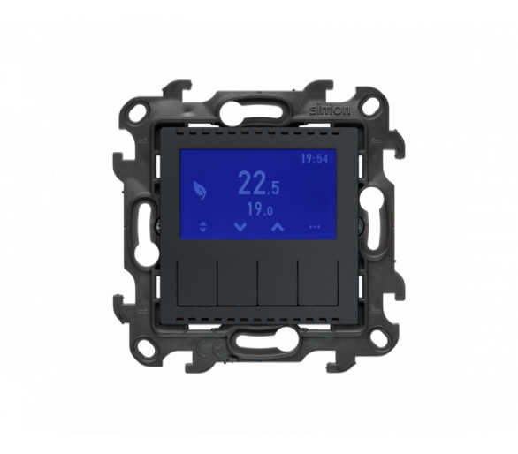 Termostat programowalny z wyświetlaczem [Wi-Fi], (moduł), Simon 24, 16 A 3600 W AC1 , 2A 450VA AC3, IP20, 16A, grafitowy mat Simon 24 NETD1A.01/38