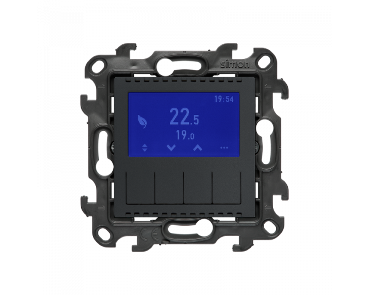 Termostat programowalny z wyświetlaczem [Wi-Fi], (moduł), Simon 24, 16 A 3600 W AC1 , 2A 450VA AC3, IP20, 16A, grafitowy mat Simon 24 NETD1A.01/38