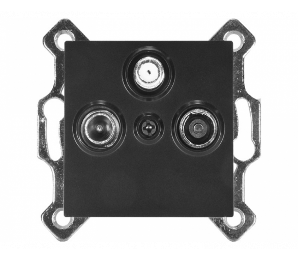 Gniazdo antenowe RTV-SAT czarne, Modern-Q TG-MQ-67B