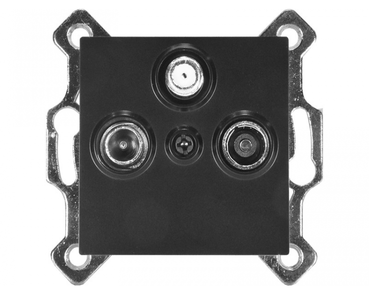 Gniazdo antenowe RTV-SAT czarne, Modern-Q TG-MQ-67B