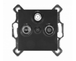Gniazdo antenowe RTV-SAT czarne, Modern-Q TG-MQ-67B