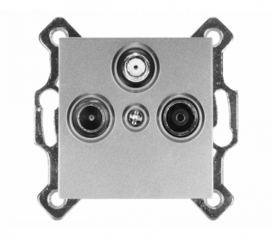 Gniazdo antenowe RTV-SAT szare, Modern-Q TG-MQ-67G